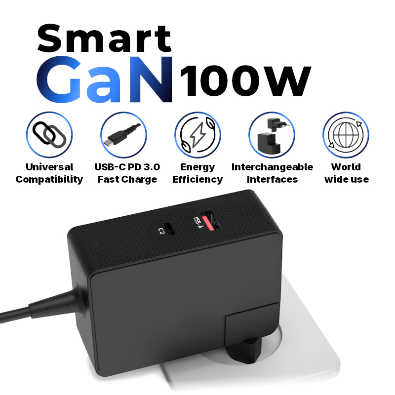 Cargador USB-C 100W GaN multipais (EVO / Excalibur AMD / ProX AMD 5700U)