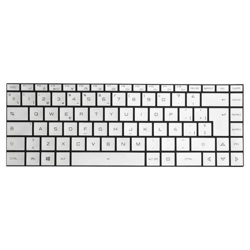 [TECLADO-ISO-PLATA-ESP-PROX15] Teclado ISO Gris-Blank PF5 (ProX 15) (copia)